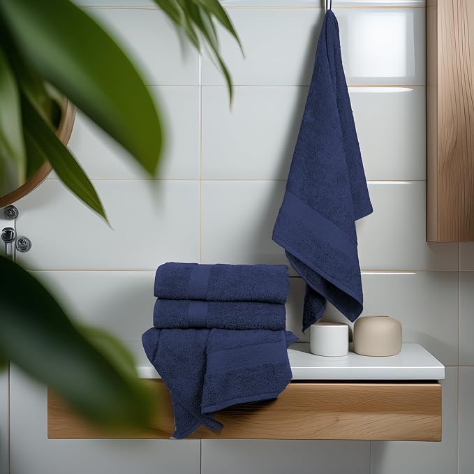 Commercial Bulk Pack of 12 Bath Towels – 100% Cotton Terry 24" x 48" – Ideal - Image 5