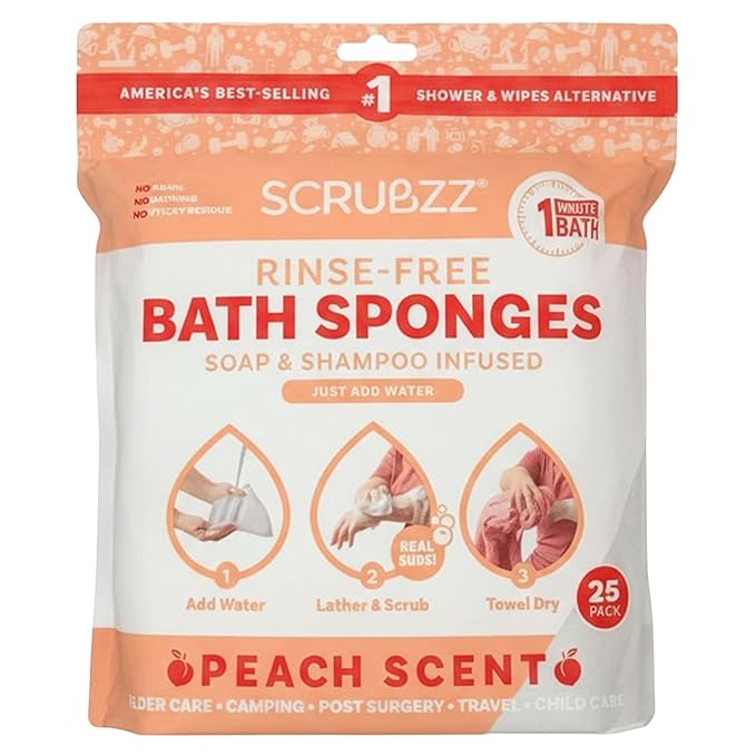 Scrubzz Disposable No Rinse Bathing Wipes by Scrubzz