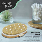 Nevlers Natural Boar Bristle Dry Brushing Set | 4-Piece Body Brush Kit - Image 5