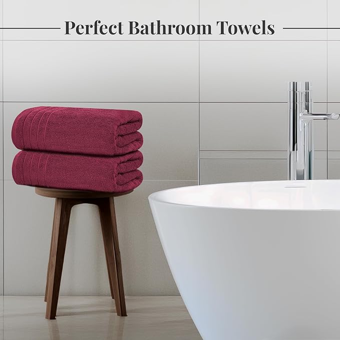 Tens Towels Pack of 8 Towels Set, 2 Extra Large Bath, 2 Hand, 4 Washcloths - Image 2