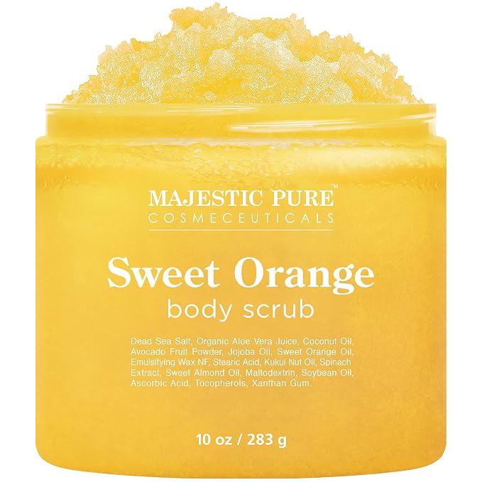 Majestic Pure Sweet Orange Body Scrub by BeautyandPersonalCare
