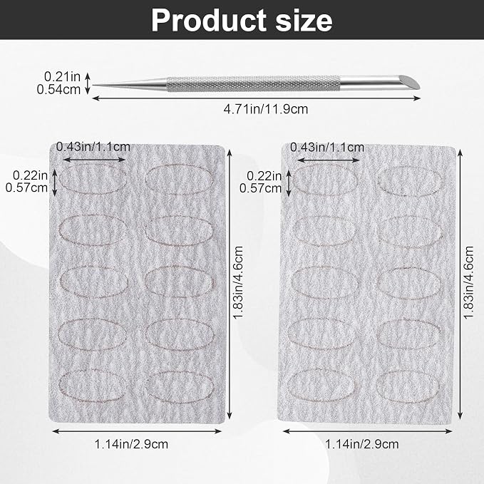 HINZIC Stainless Steel Nail Cuticle Pusher Tools Dual Ended Cuticle Remover - Image 3