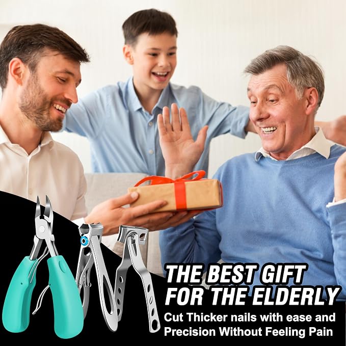 Toenail Clippers for Seniors Thick Toenails, Aucurwen Heavy Duty Toe Nail - Image 7