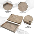 Pure Natural Marble Tray for Bathroom, Sink. Cosmetics, toiletries, etc. can be - Image 3