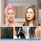 Amrules Hair Towel Wrap, 4 Packs 9.8 x 25.6 Inch Towel Turbans - Image 6