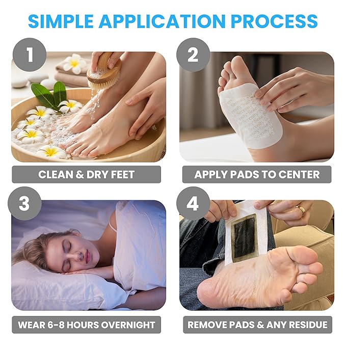 Sole Serenity Foot Pads with Trace Minerals, Fulvic Humic Acid, Diatomaceous - Image 2