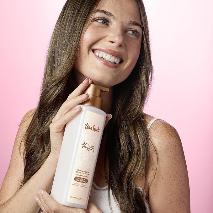 Tree Hut Hydraglow Body Lotion Vanilla, Mothers Day Gifts, Hydrating & - Image 3