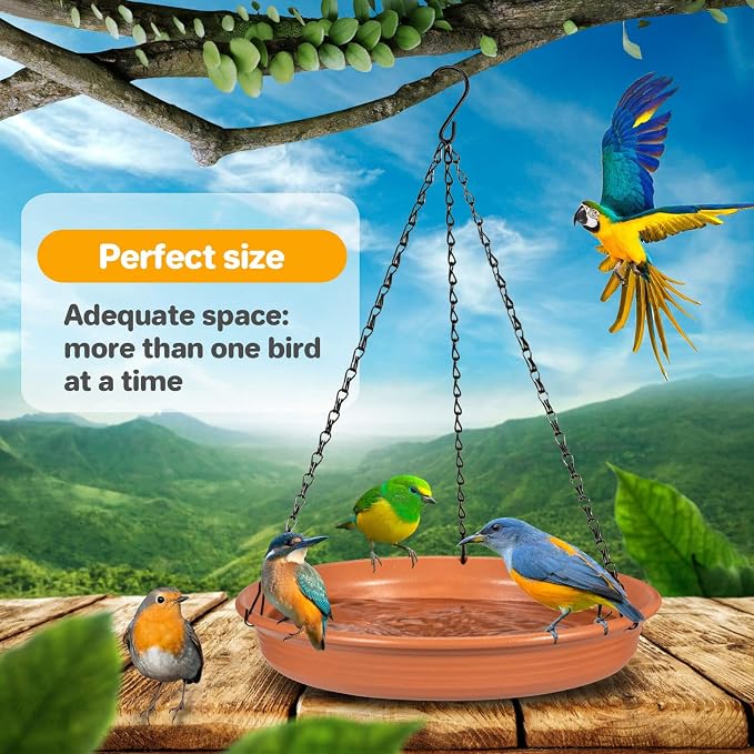 Hanging Bird Bath Hanging Bird-Feeder - Image 3