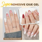 UNA GELLA 9 in 1 Gel Nail Glue for Clear Acrylic Nails Tips 2Pcs 10ml Long - Image 4