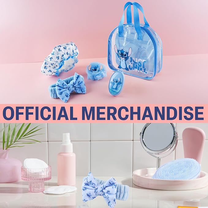Disney Stitch Shower Accessories Set and Clear Toiletry Bag - Image 5