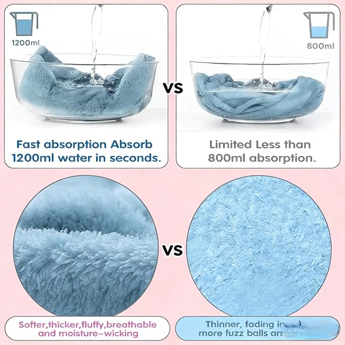3 Pack Microfiber Hair Towel Wrap - Image 3