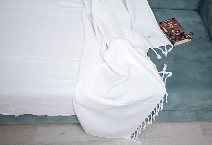 Bersuse 100% Cotton Troy XL Throw Blanket - Image 4
