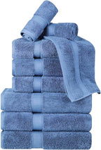 Superior Egyptian Cotton Pile 9 Piece Towel Set, Includes 3 Bath, 3 Hand - Image 2