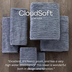 SKL Home CloudSoft 100% Cotton Luxury 6-Piece Towel Set, 600 GSM, Ultra Plush & - Image 6