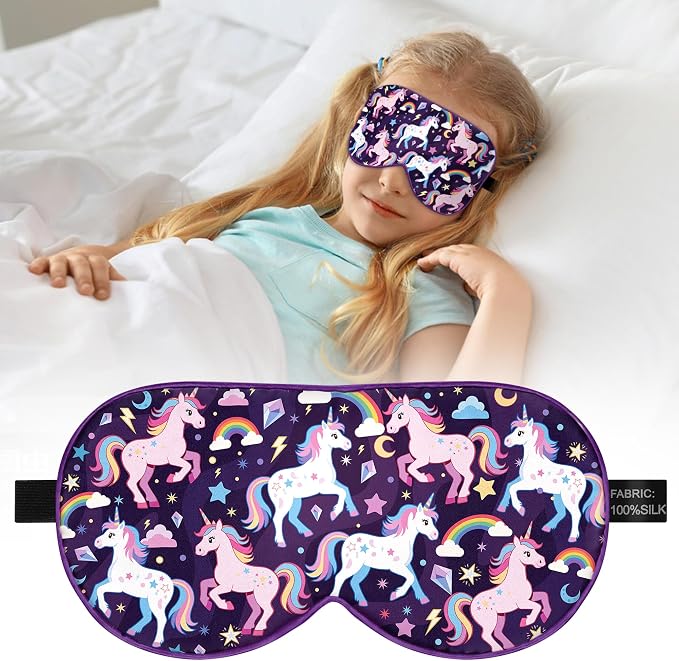 Kids Silk Sleep Mask: 100% Mulberry Silk Eye Mask by spacepower