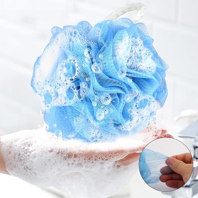 Chuya Large Bath Sponges Loofahs 70g, 4 Pack Shower Sponge Exfoliating Cleaning - Image 5