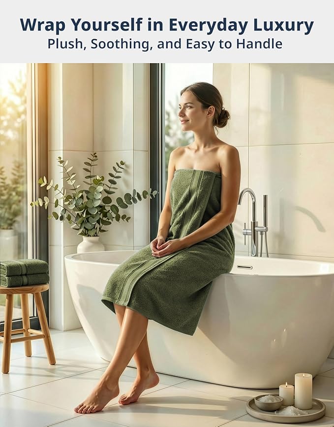 Lane Linen 100% Cotton 4 Pack Bath Towels - Image 2