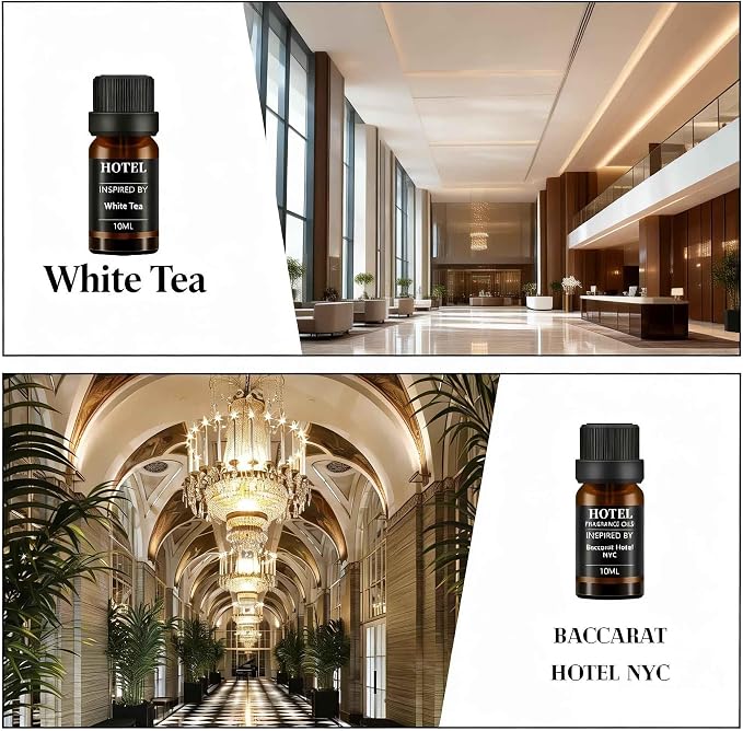 Hotel Collection Diffuser Essential Oil Gift Set, Hotel Scents - Image 3