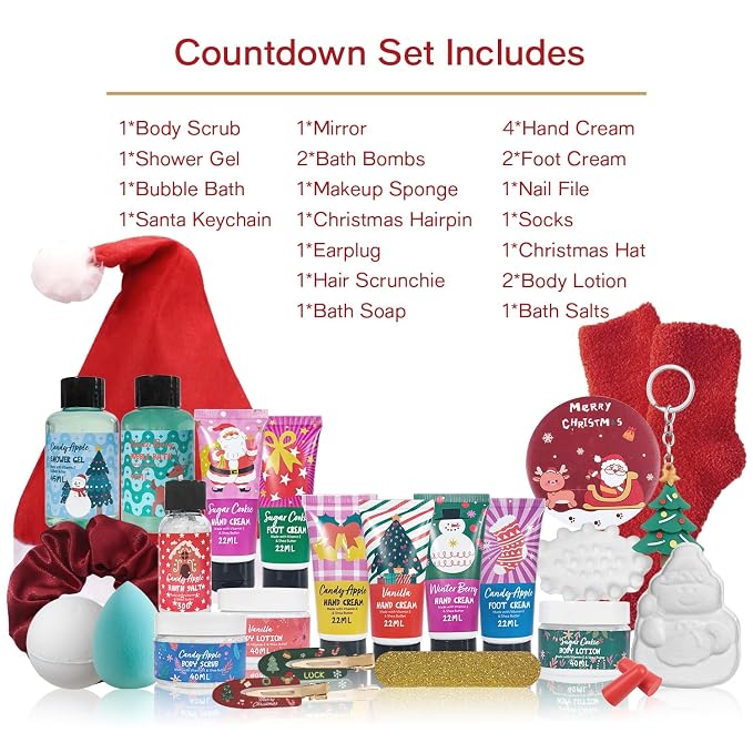 Beauty Advent Calendar 2025 for Adults Women & Teen Girls, 24 Days Bath and - Image 2