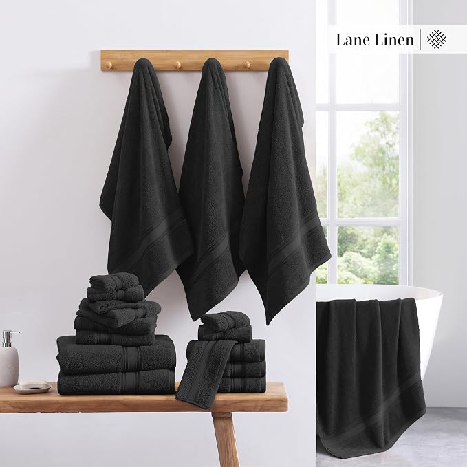 LANE LINEN Bath Towel Set of 18 – Premium 100% Cotton, 6 Bath, 6 Hand & 6 - Image 5