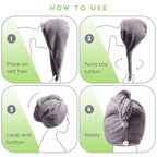 SimpleField 2 Pack Microfiber Hair Towel Wrap - Image 6