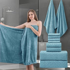 Ycosy 8-Piece Bath Towels Set, 2 Oversized Large Bath Towels Sheet, 2 Hand by Ycosy