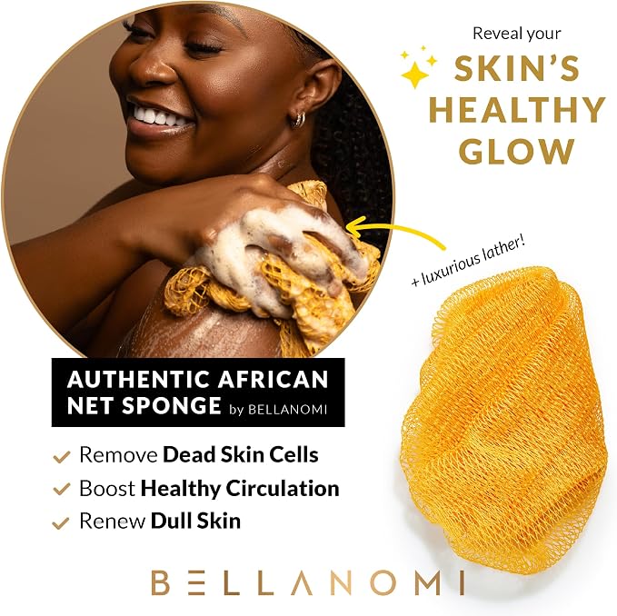 BELLANOMI African Exfoliating Net Sponge, Ethically sourced from Nigeria - Image 4