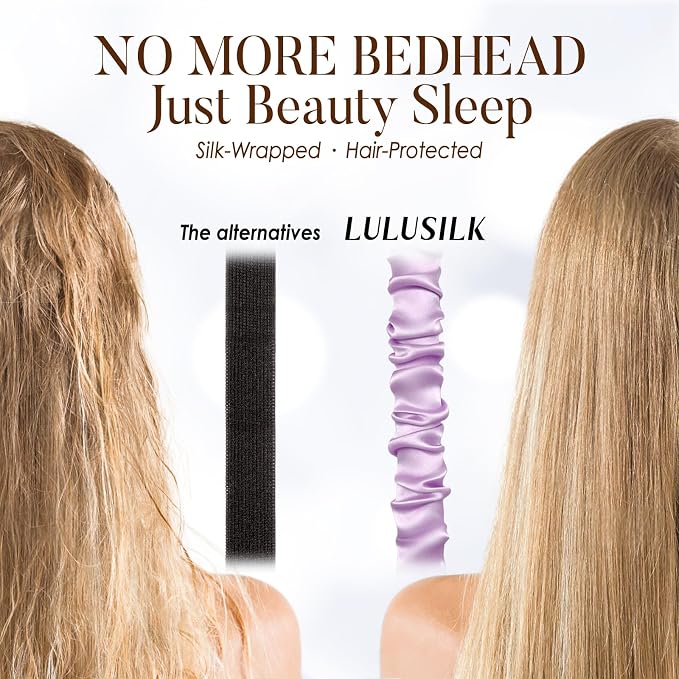 LULUSILK 100% Mulberry Silk Sleep Mask, Lavender Silk Eye Cover - Image 6