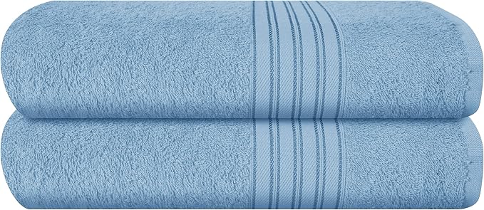 BOUTIQUO 100% Cotton 2 Pack Bath Towel Set 28x55, Eco-Friendly Large Bath Towels by BOUTIQUO