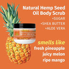 Hempz NEW Mini Sugar Body Scrub, Sweet Pineapple & Honey Melon, Travel Size - Image 3