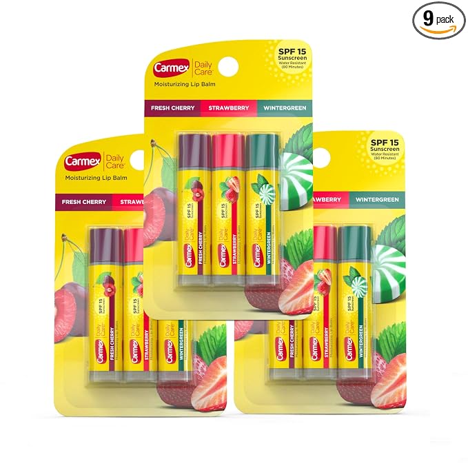 Carmex Daily Care Moisturizing Lip Balm Sticks, SPF 15 by Carmex