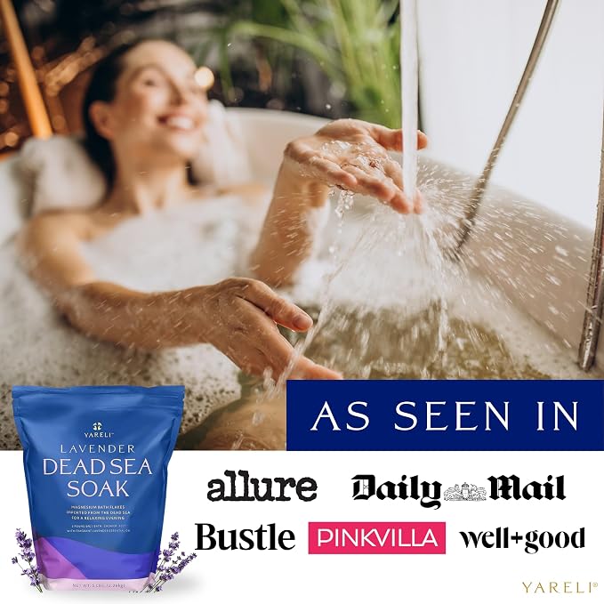 Yareli Magnesium Flakes, 5lb Lavender, Dead Sea Bath and Foot Soak, Alternative - Image 3