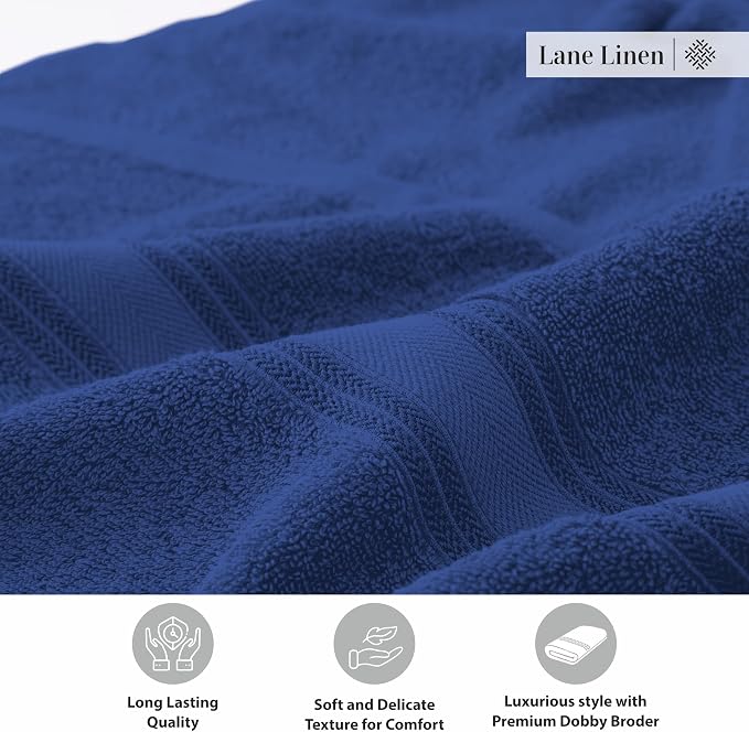 LANE LINEN 100% Cotton 4 Pack Bath Sheets Set - Image 8