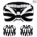 Hanaive 3 Pcs Spa Headband and Wristbands Set by Hanaive