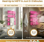 Electric Towel Warmer, Heated Towel Rack - Image 3