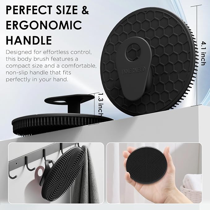 INNERNEED Food-Grade Silicone Body Scrubber Gentle Cleansing Brush - Image 2