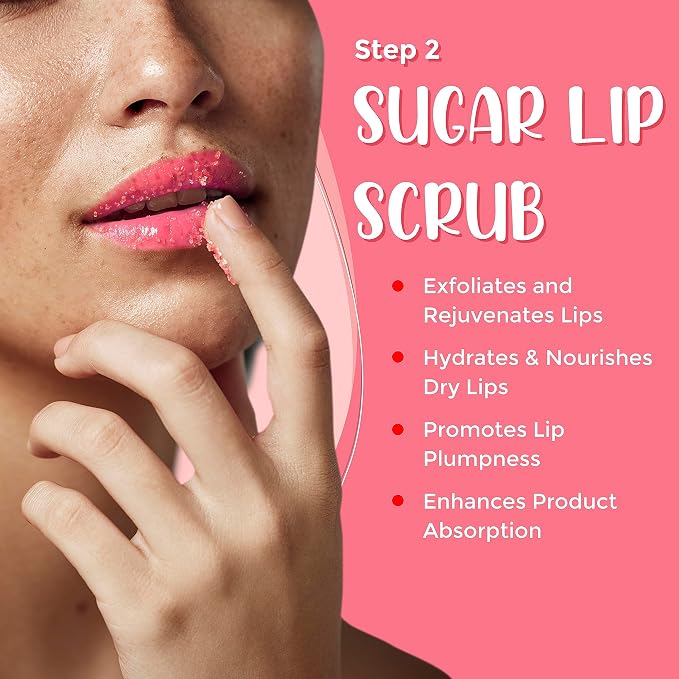 6-in-1 Lip Care Kit With Lip Sleeping Mask, Silicone Brush, Sugar Lip Scrub - Image 4
