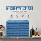 24 Pack Navy Blue Hand Towel 100% Cotton Spa Towel – 16x26 inches Highly - Image 2