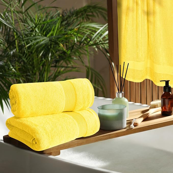 Belizzi Home 4 Pack Bath Towel Set 27x54, 100% Ring Spun Cotton, Ultra Soft - Image 4