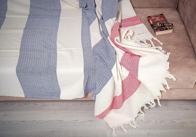 Bersuse 100% Cotton Aspendos XL Throw Blanket - Image 4
