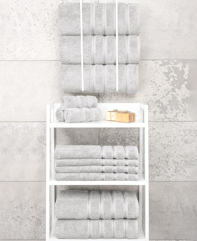 American Soft Linen Luxury 4 Piece Bath Towel Set, 600 GSM 100% Cotton Turkish - Image 7