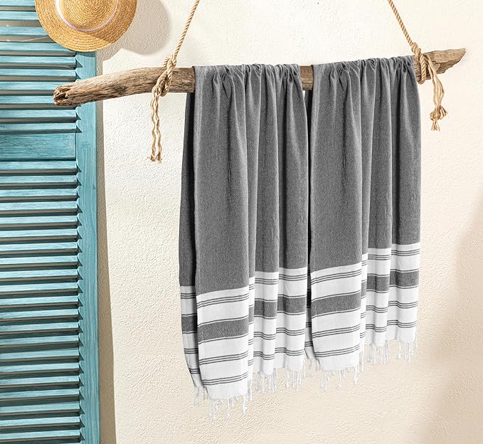 Goroly Home Cotton Turkish Peshtemal Beach Towel, Extra Large, Thin Quick Dry - Image 4