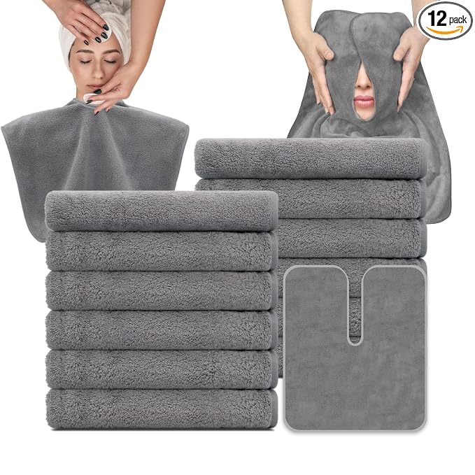 MAYOKEN® 12PCS U-Shaped Microfiber Facial Towels by mayoken