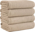 Microfiber Waffle Bath Towels, 4 Pieces, Fast Drying, Lint Free 430 GSM by Unknown