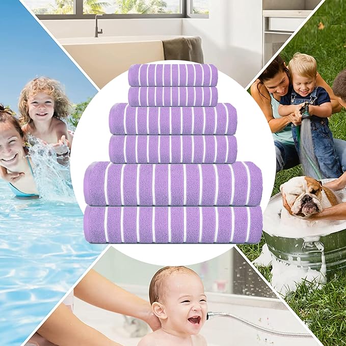 CASA COPENHAGEN Ecstatic 6Pcs 100% Egyptian Cotton Large Designer Towels Gift - Image 5