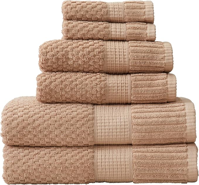 NY Loft 100% Cotton Towel Set 6 Piece Towel Set | Super Soft & Absorbent by NYLoft