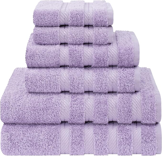 American Soft Linen Luxury 6 Piece Towel Set, 2 Bath Towels 2 Hand Towel 2 by AmericanSoftLinen