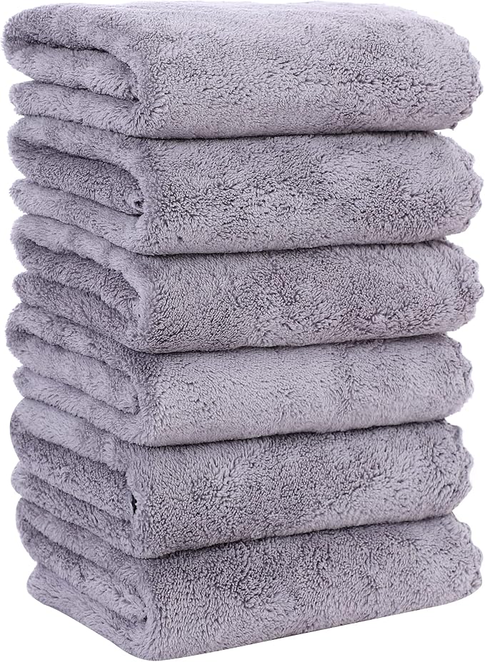 MOONQUEEN 6 Pack Premium Hand Towels by MOONQUEEN
