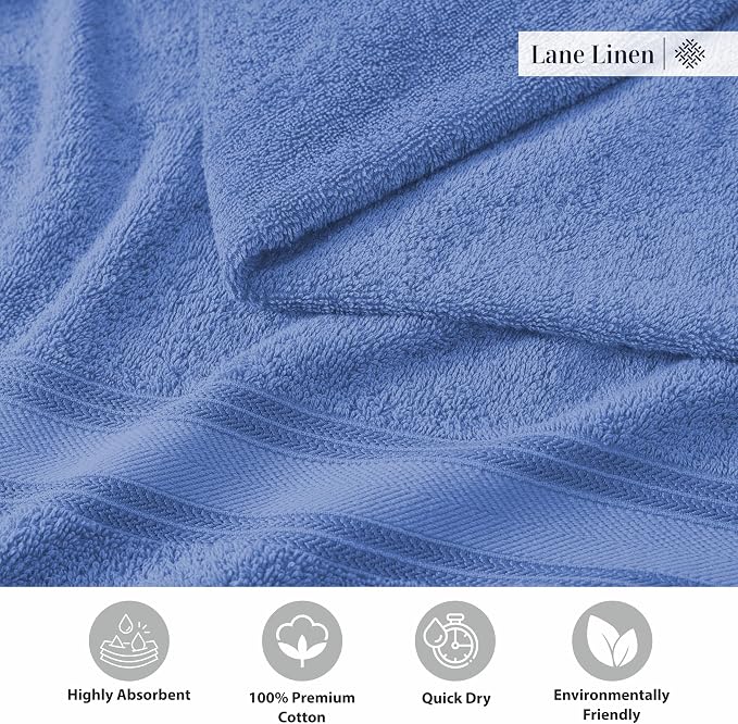 LANE LINEN 100% Cotton 4 Pack Bath Sheets - Image 6
