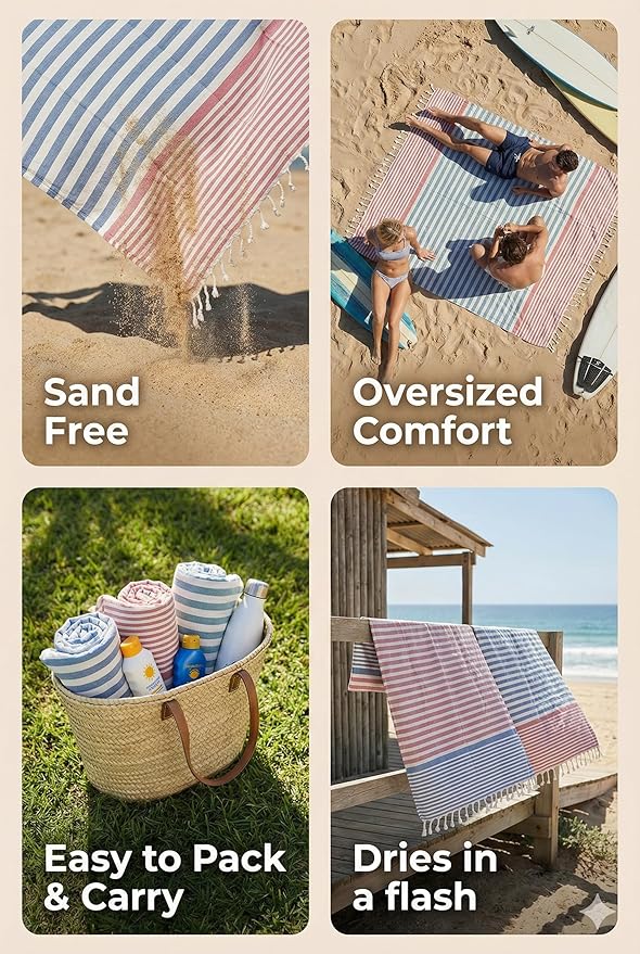 Cotton Turkish Beach Towel - Image 4